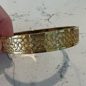 Coach Gold Signature Bangle